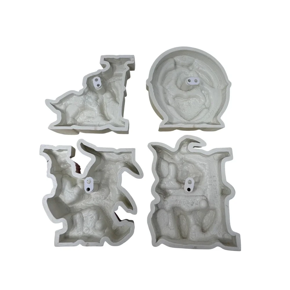 Vintage Burwood Bunny LOVE Wall Hanging Set Pastel‎ Nursery Easter Decor 1992
